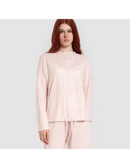Pijama largo Secret mujer Raya Marsella rosa pijamas-largos-de-mujer