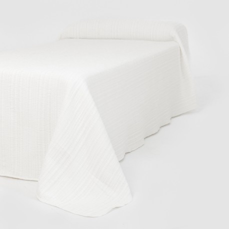 Colcha doble tela jacquard Deivi blanco colcha-jacquard