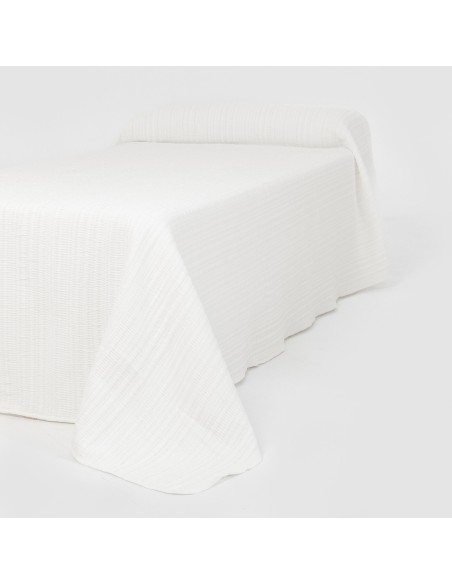 Colcha doble tela jacquard Deivi blanco colcha-jacquard