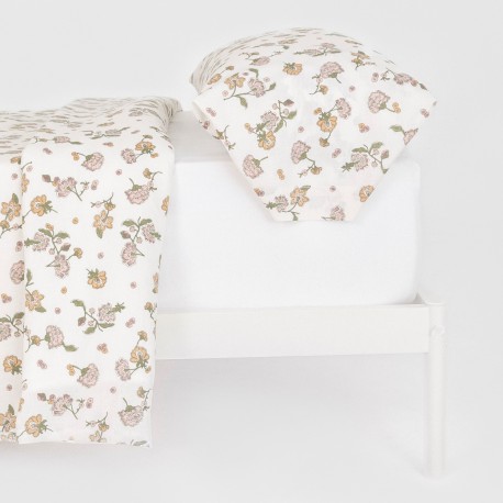 Funda nórdica algodón Meghan verde seco - rosa keike algodon-100