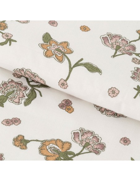 Funda nórdica algodón Meghan verde seco - rosa keike algodon-100