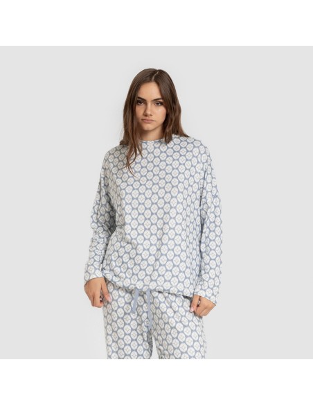 Pijama largo Secret mujer Fatuo indigo pijamas-largos-de-mujer