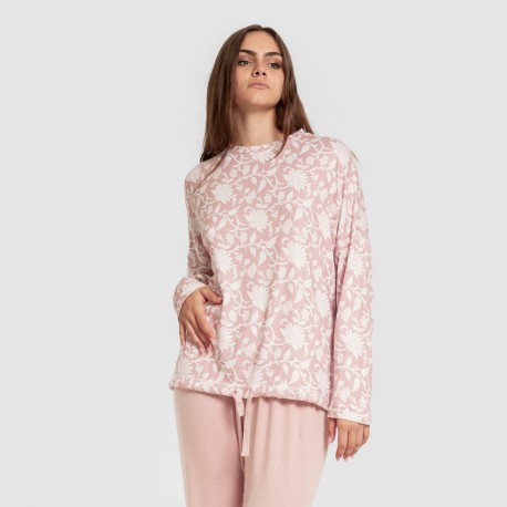 Pijama largo Secret mujer Amira rosette pijamas-largos-de-mujer