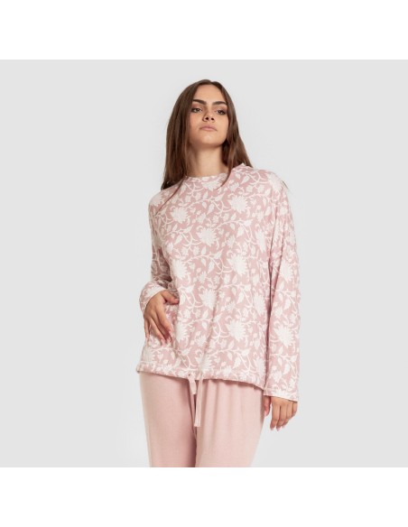 Pijama largo Secret mujer Amira rosette pijamas-largos-de-mujer