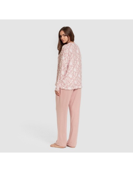 Pijama largo Secret mujer Amira rosette pijamas-largos-de-mujer