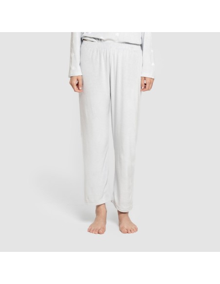 Pijama terciopelo super soft mujer Praga celeste pijamas-de-invierno-de-mujer