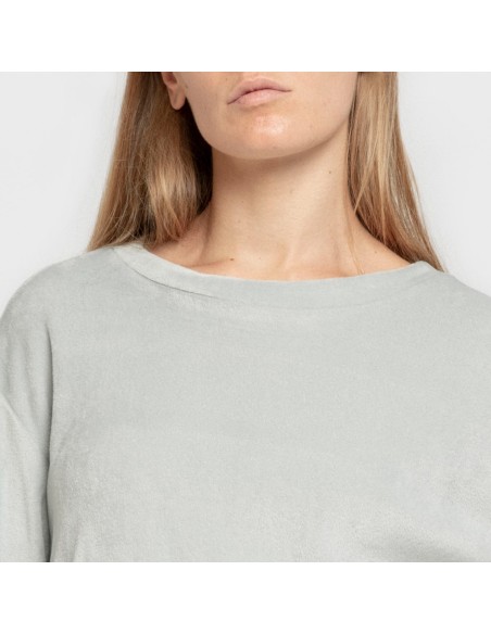 Pijama terciopelo super soft mujer Nubecita verde tiffany pijamas-de-invierno-de-mujer