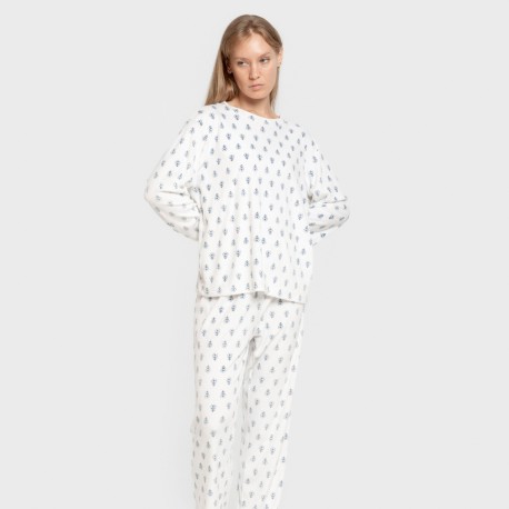 Pijama terciopelo super soft mujer Nemo indigo pijamas-de-invierno-de-mujer