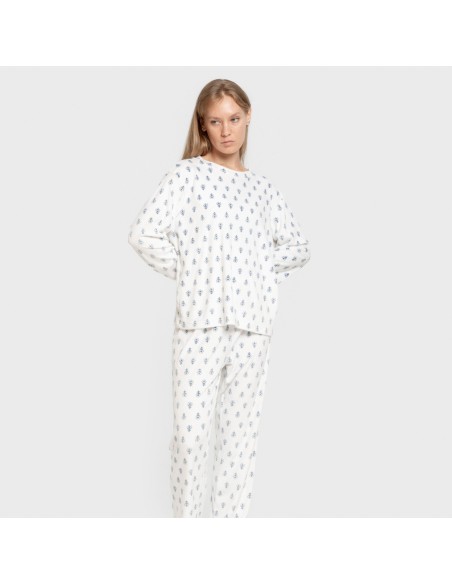 Pijama terciopelo super soft mujer Nemo indigo pijamas-de-invierno-de-mujer