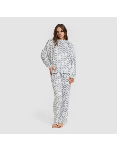 Pijama largo Secret mujer Fatuo indigo pijamas-largos-de-mujer