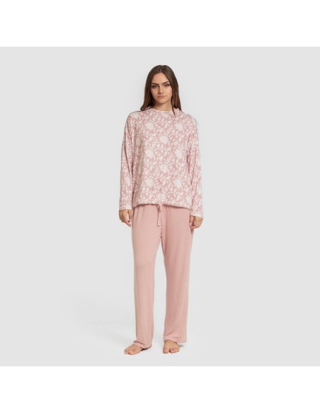 Pijama largo Secret mujer Amira rosette pijamas-largos-de-mujer