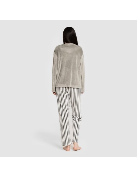 Pijama terciopelo super soft Raya Seasonal verde pijamas-de-invierno-de-mujer