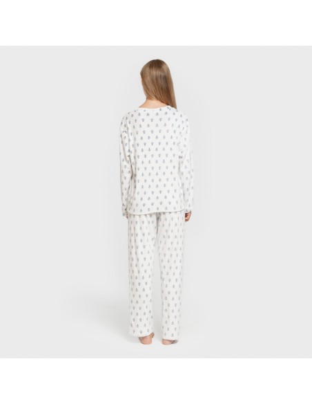 Pijama terciopelo super soft mujer Nemo indigo pijamas-de-invierno-de-mujer
