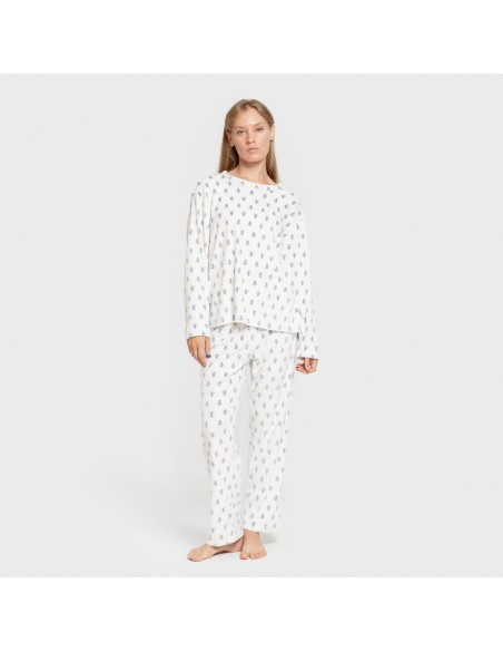 Pijama terciopelo super soft mujer Nemo indigo pijamas-de-invierno-de-mujer