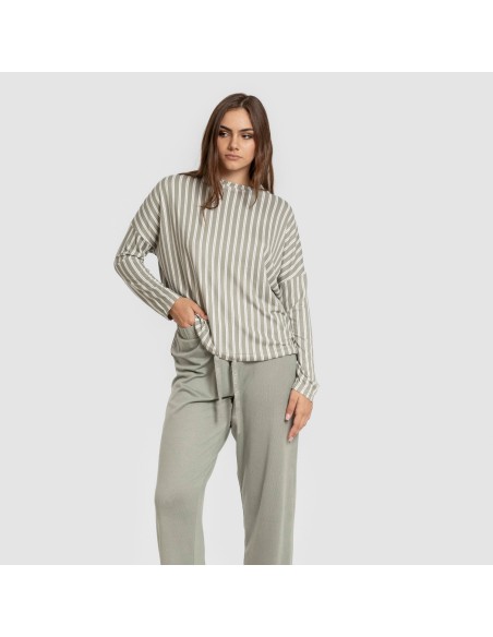 Pijama largo Secret mujer Raya Marsella verde caceria pijamas-largos-de-mujer