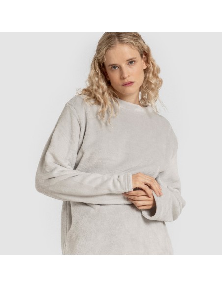 Pijama terciopelo liso pijamas-de-invierno-de-mujer