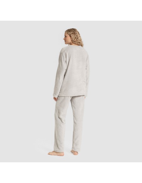 Pijama terciopelo liso pijamas-de-invierno-de-mujer