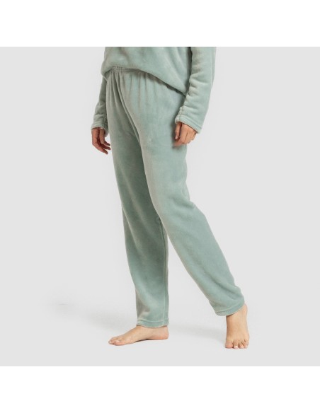 Pijama terciopelo liso pijamas-de-invierno-de-mujer