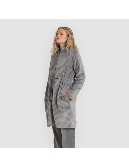 Bata terciopelo Raya lisa batas-mujer