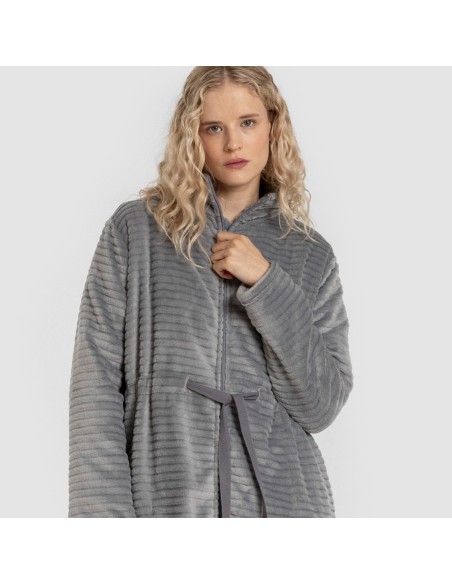Bata terciopelo Raya lisa batas-mujer