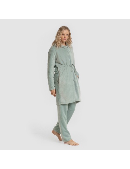 Bata terciopelo Raya lisa batas-mujer