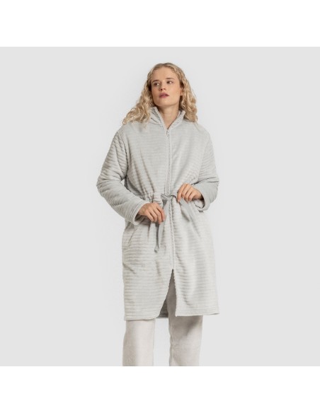 Bata terciopelo Raya lisa batas-mujer