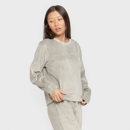 Pijama terciopelo super soft liso pijamas-de-invierno-de-mujer
