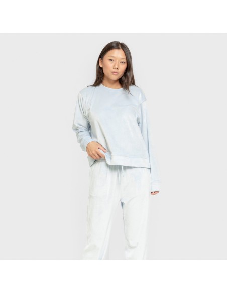 Pijama terciopelo super soft liso pijamas-de-invierno-de-mujer