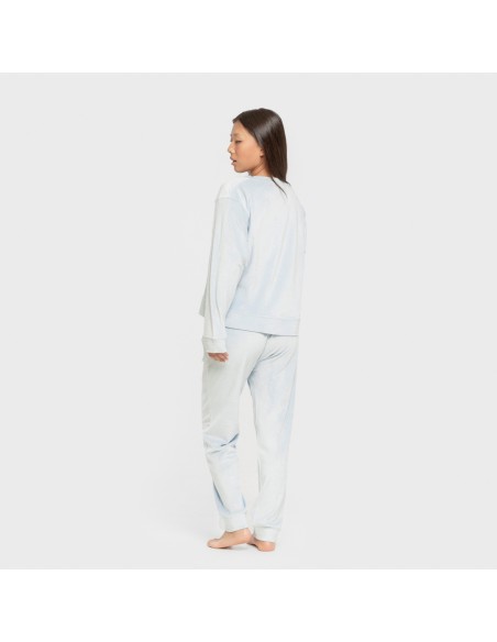 Pijama terciopelo super soft liso pijamas-de-invierno-de-mujer