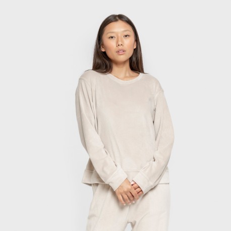 Pijama terciopelo super soft liso pijamas-de-invierno-de-mujer