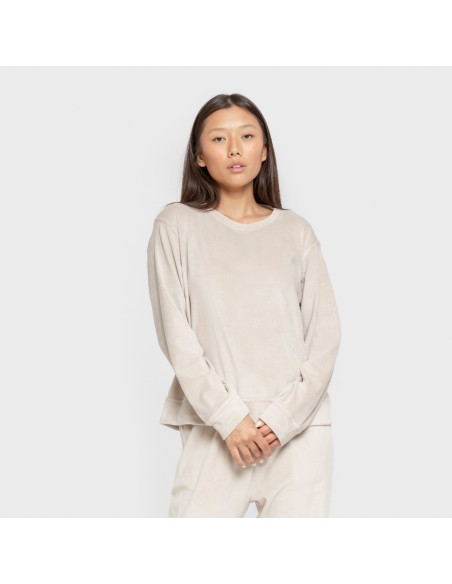 Pijama terciopelo super soft liso pijamas-de-invierno-de-mujer