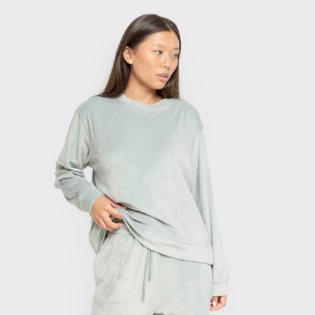 Pijama terciopelo super soft liso pijamas-de-invierno-de-mujer