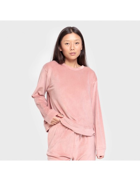 Pijama terciopelo super soft liso pijamas-de-invierno-de-mujer