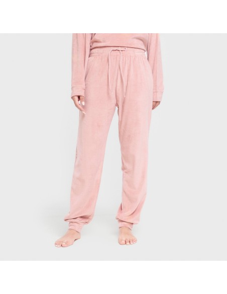 Pijama terciopelo super soft liso pijamas-de-invierno-de-mujer
