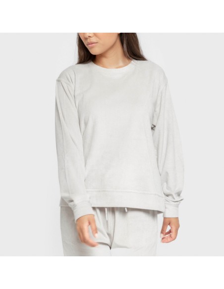 Pijama terciopelo super soft liso pijamas-de-invierno-de-mujer