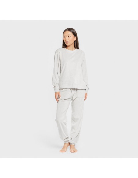 Pijama terciopelo super soft liso pijamas-de-invierno-de-mujer