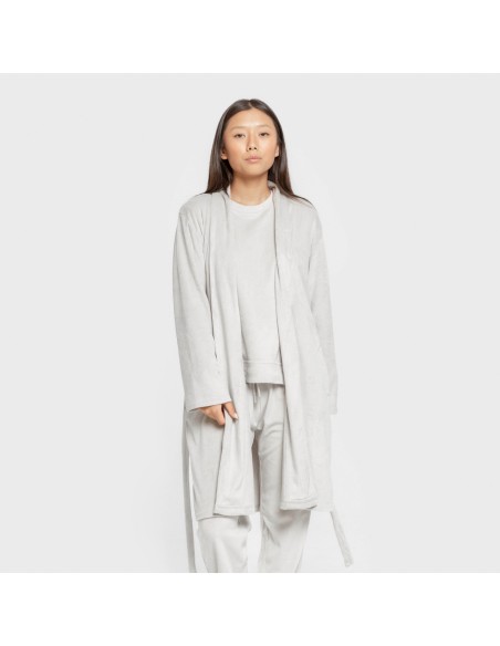 Bata terciopelo super soft lisa batas-mujer