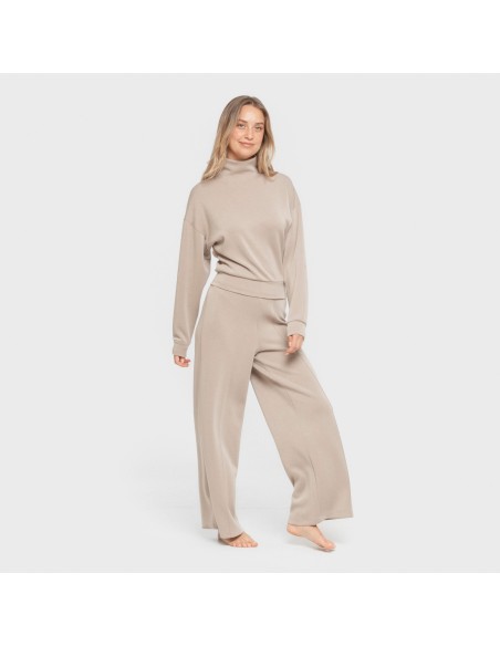 Pantalón largo pinzas estilo modal mujer pantalones-comodos-mujer