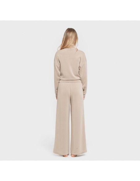 Pantalón largo pinzas estilo modal mujer pantalones-comodos-mujer