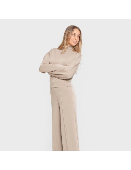 Pantalón largo pinzas estilo modal mujer pantalones-comodos-mujer