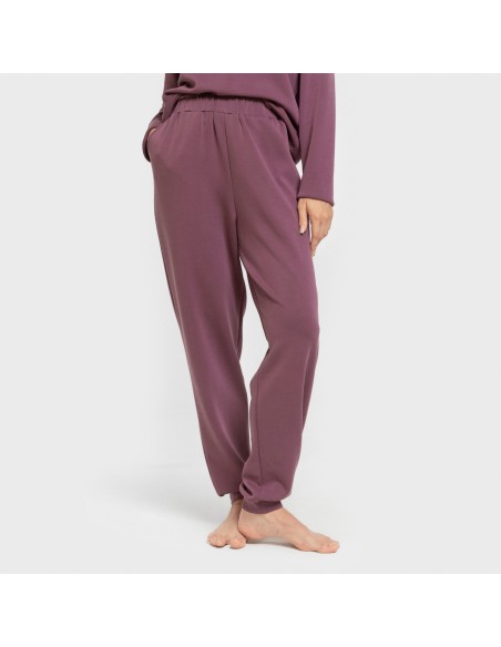 Pantalón jogger estilo modal mujer pantalones-comodos-mujer