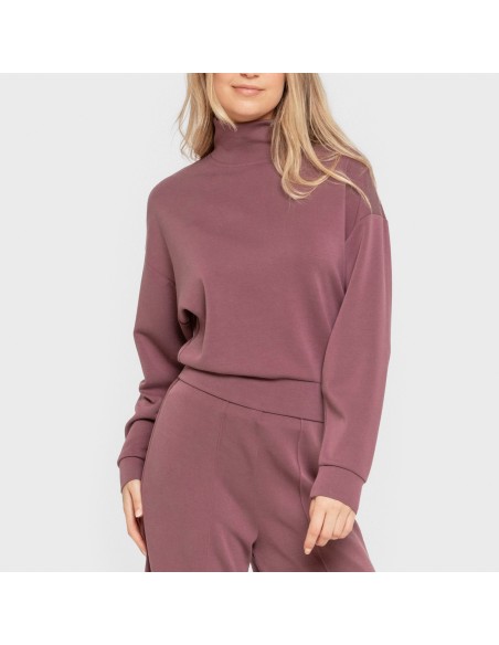 Sudadera cuello subido estilo modal mujer sudaderas-mujer