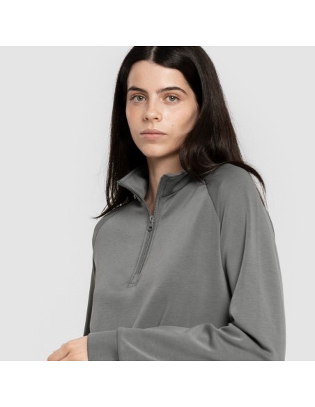 Sudadera media cremallera estilo modal mujer sudaderas-mujer