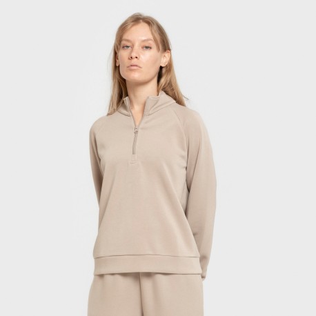 Sudadera media cremallera estilo modal mujer sudaderas-mujer