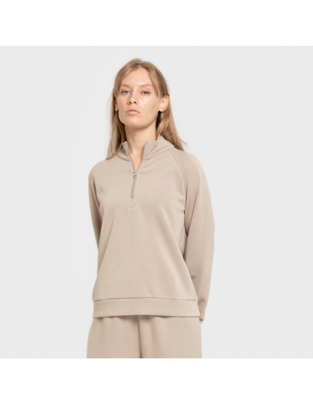 Sudadera media cremallera estilo modal mujer sudaderas-mujer