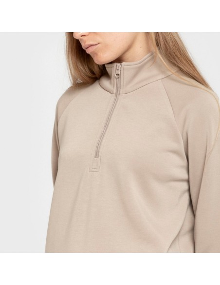 Sudadera media cremallera estilo modal mujer sudaderas-mujer