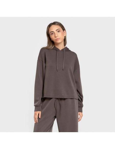 Sudadera capucha estilo modal mujer sudaderas-mujer