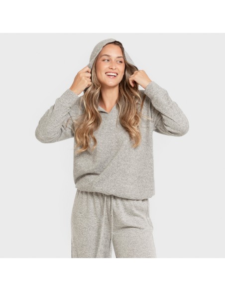 Sudadera capucha new punto extra suave mujer sudaderas-mujer