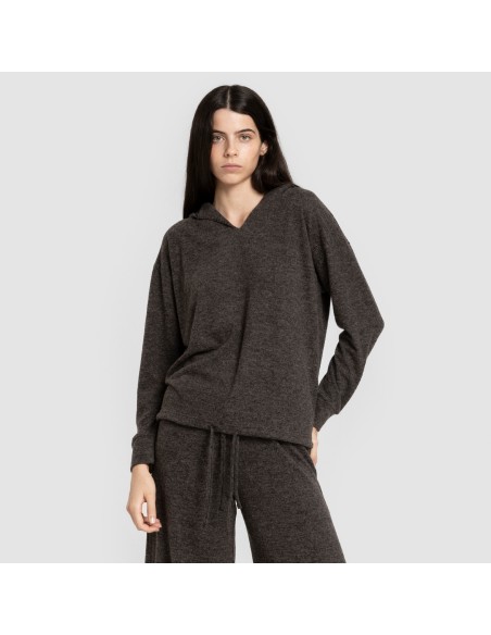 Sudadera capucha new punto extra suave mujer sudaderas-mujer