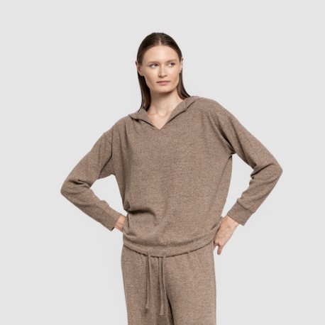 Sudadera capucha new punto extra suave mujer sudaderas-mujer